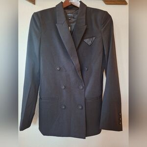 NWT Bardot Womens Black Double Breasted Blazer Classic City Size XS